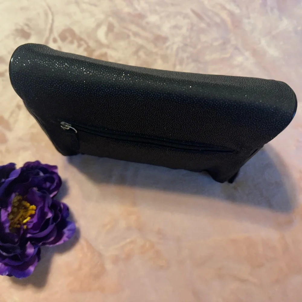 Lancome Black Sparkly Cosmetic Travel Bag